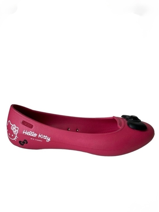 Hello Kitty Shoes - Crocs x Hello Kitty McCall Slip On Ballet Flats Pink Black Women’s Size 8 Rare